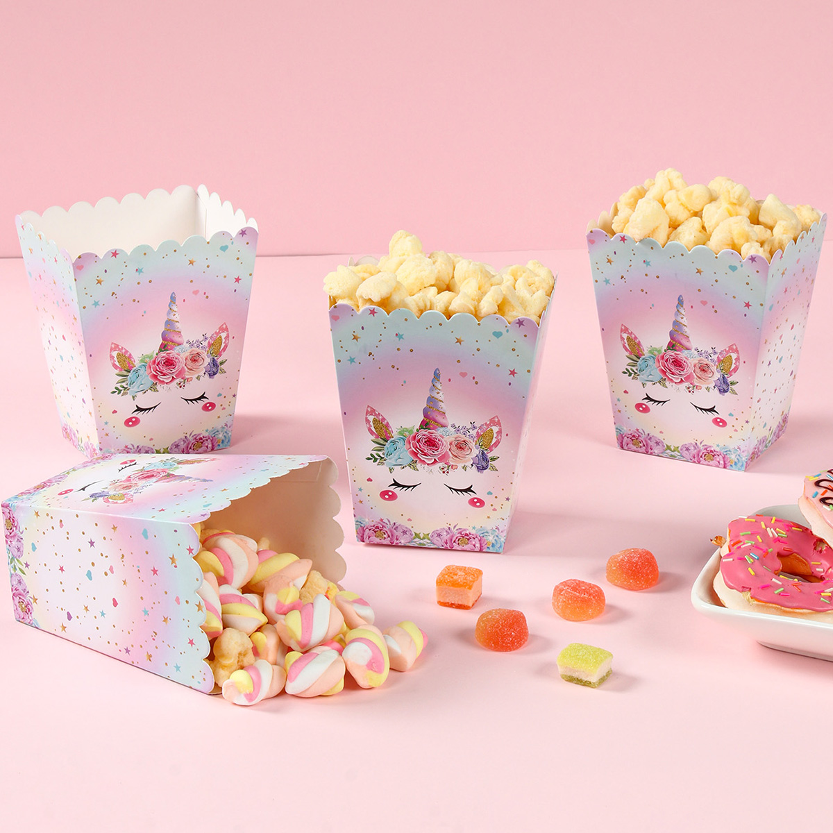 كرتون حلوى ورقي للأطفال ، صندو - مراجعة Food Snacks For Kids Party وسعره